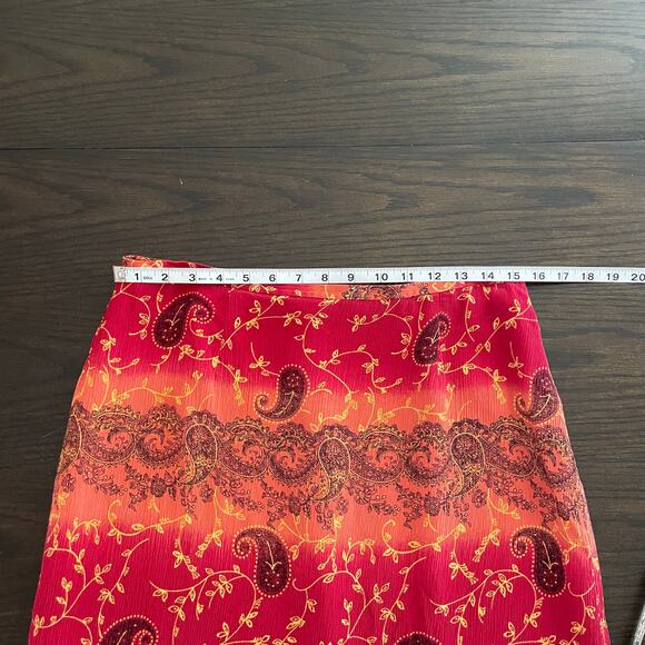 Style & Co. Collection Silk Paisley Design Maxi Skirt Womens 12, 90s Boho Grunge - Picture 4 of 7